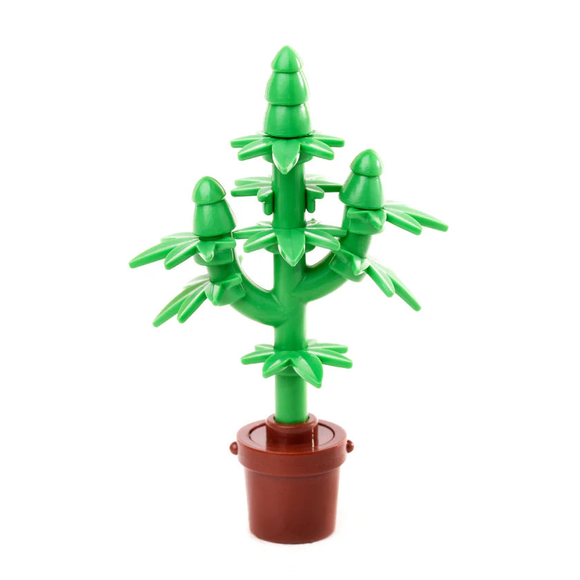 Fake Toy Marijuana Plant - Bright Light Green