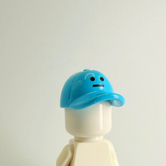 Big Neutral Hat - Med Azure