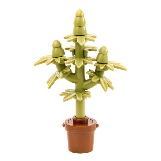 Fake Toy Marijuana Plant - Olive Green
